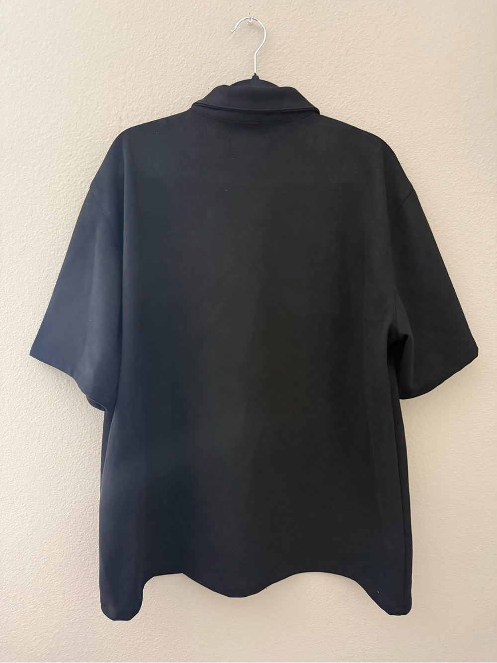 AMIRI Black Snap Button Brushed Cotton Suede Feel Overshirt Shirt Jacket XXL - Picture 2 of 6